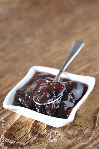 Photo: Bowl of cherry jam Bowl of cherry jam