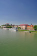 Bratislava castle with river Dunabe. Slovakia