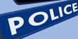 POLICE car, close-up .
