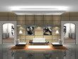 Lobby mit Sofas Rendering