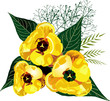 Abstract vector floral composition