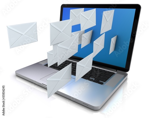 Illustration: Laptop_Postfach Laptop_Postfach