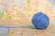 Ball wool on map