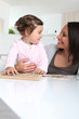 Mother and child spending quality time together