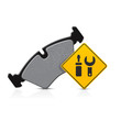 car brake disc service icon