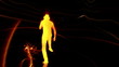 Red and orange glowing dancer Red and orange glowing dancer
