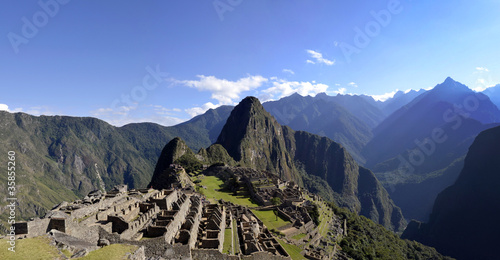 Photo: Panorama of Machu Pichu with Huayna Picchu Panorama of Machu Pichu with Huayna Picchu
