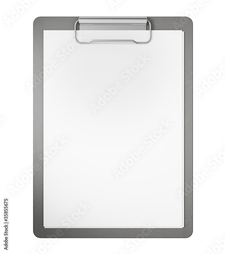 Illustration: Klemmbrett mit Papier Klemmbrett mit Papier