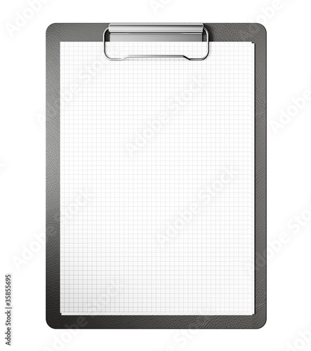 Photo: Klemmbrett mit Karopapier Klemmbrett mit Karopapier