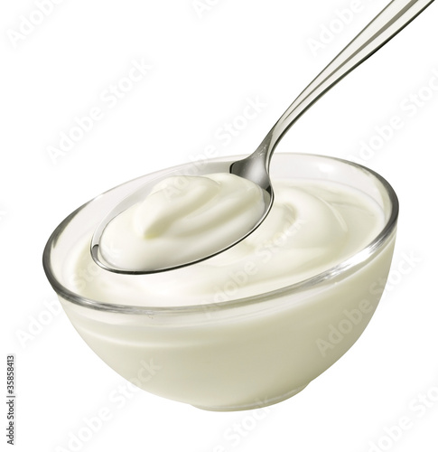 Photo: Bowl with yoghurt Bowl with yoghurt