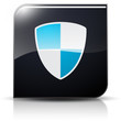 Symbole glossy vectoriel bouclier protection