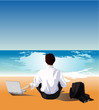 Businessman relaxing