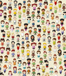 Background / wallpaper / texture of funny cartoon people