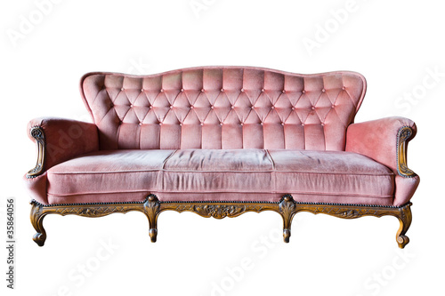 Photo: vintage luxury armchair isolated with clipping path vintage luxury armchair isolated with clipping path
