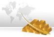 falling gold prices illustration background