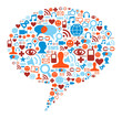 Social media bubble concept