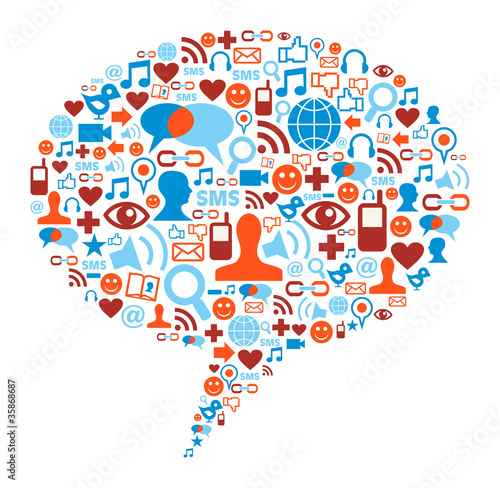 Vecteur : Social media bubble concept Social media bubble concept