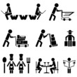 Vector: food service and internet shopping icon vector food service and internet shopping icon vector