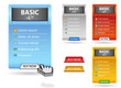 Set of colored price list for hosting