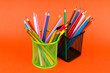 Back to school concept with colourful pencils Back to school concept with colourful pencils