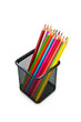 Colourful pencils isolated on the white Colourful pencils isolated on the white