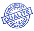 "Engagement Qualité" Cachet (bleu)