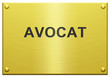 "Avocat" Plaque Professionnelle Gravée