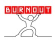 Figur mit Burnout