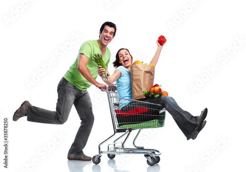 Photo: Shopping couple. Shopping couple.