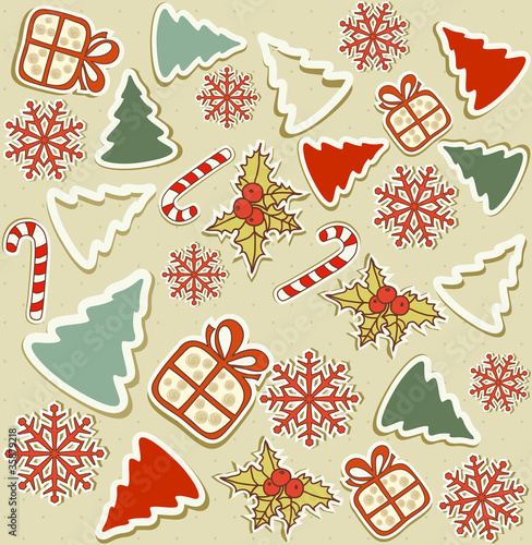 Vector: vector seamless with Christmas items vector seamless with Christmas items