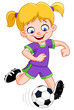 Vector: Soccer girl Soccer girl