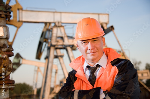 Photo: Engineer in an Oil field Engineer in an Oil field