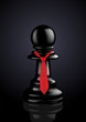 Executive Pawn with Red Tie - Vector Illustration