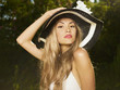 Elegant lady in a hat Elegant lady in a hat