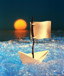 Foto: sailing paper ship sailing paper ship