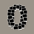 Number zero made from photo frames, insert your photos Number zero made from photo frames, insert your photos
