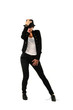 Cool female dancer isolated Cool female dancer isolated
