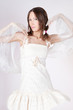 Young asian fashion woman posing in studio