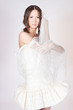 Young asian fashion woman posing in studio