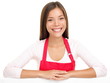 Foto: Apron woman sales assistant clerk Apron woman sales assistant clerk