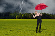 Photo: Woman Holding Umbrella Woman Holding Umbrella