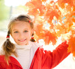 Autumn portrait of a  little girl