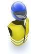 Illustration: gilet jaune et casque gilet jaune et casque