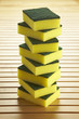 sponges mountain on wooden background