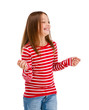 Photo: Portrait of young girl isolated on white background Portrait of young girl isolated on white background