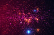 Abstract purple particles background