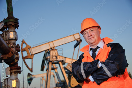 Photo: Engineer in an Oil field Engineer in an Oil field
