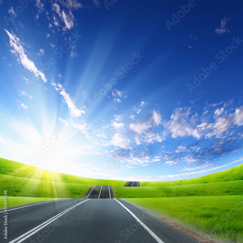 Photo: road and horizon road and horizon