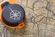 Compass and old map