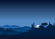 Landschaft bei Vollmond